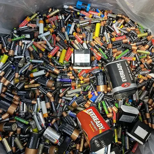 Batteries scrap metal for recycling