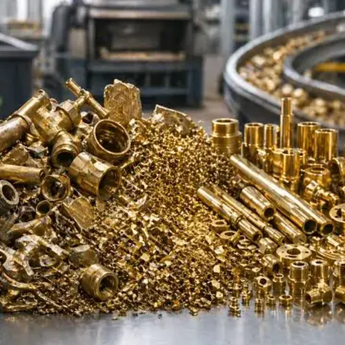 Brass scrap metal for recycling